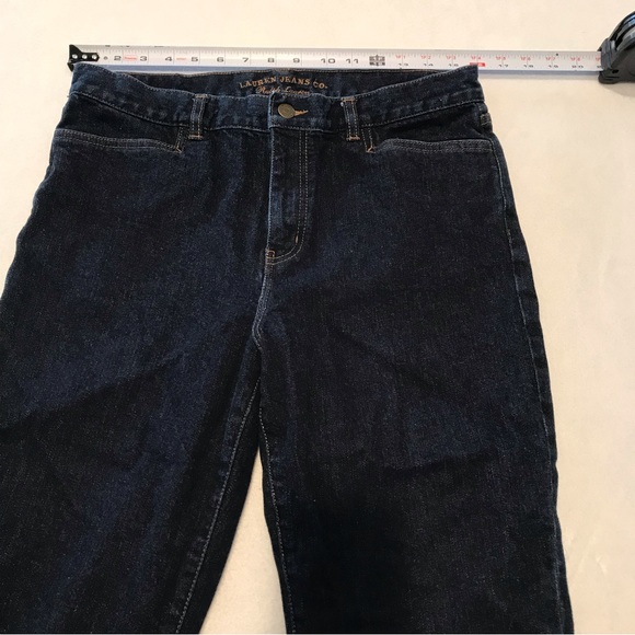 Lauren Jeans Co, classic mid calf, capris, blue denim, 10 - Picture 4 of 9
